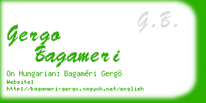 gergo bagameri business card